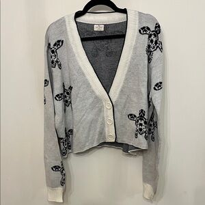 Simply Southern Black and White Turtle Cardigan